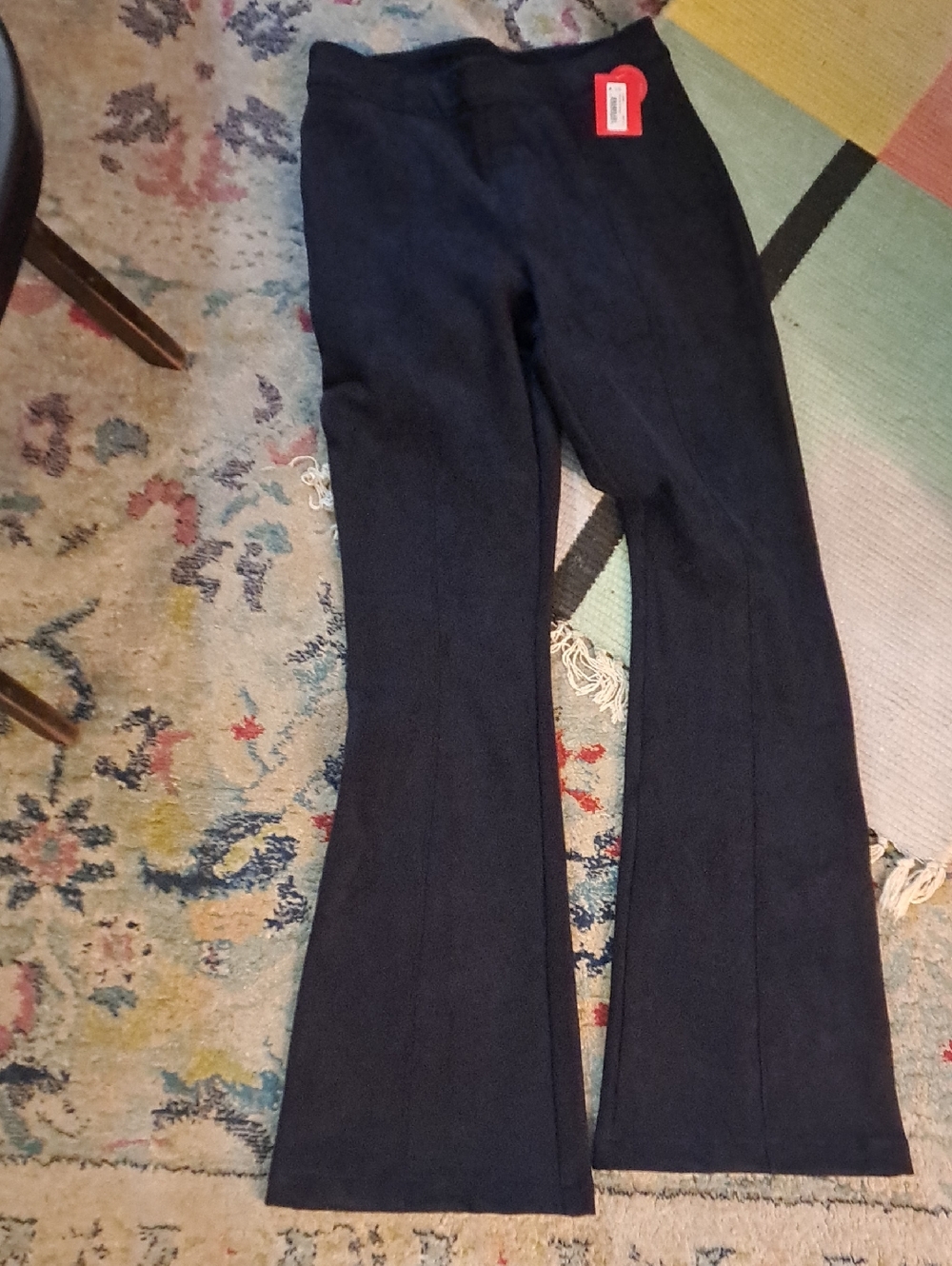 NWT Spanx Faux Suede Flare Pants Sz L